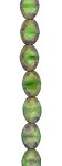 Green Travertine Tri Cut Oval