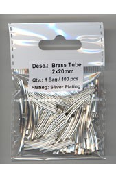 Silver Plated Spacer - Tube Style - FDS 13 BT2x20mm SP