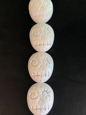 White AB Skull 16mm
